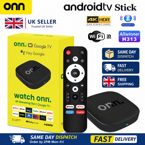 Onn android smart tv - 13, box